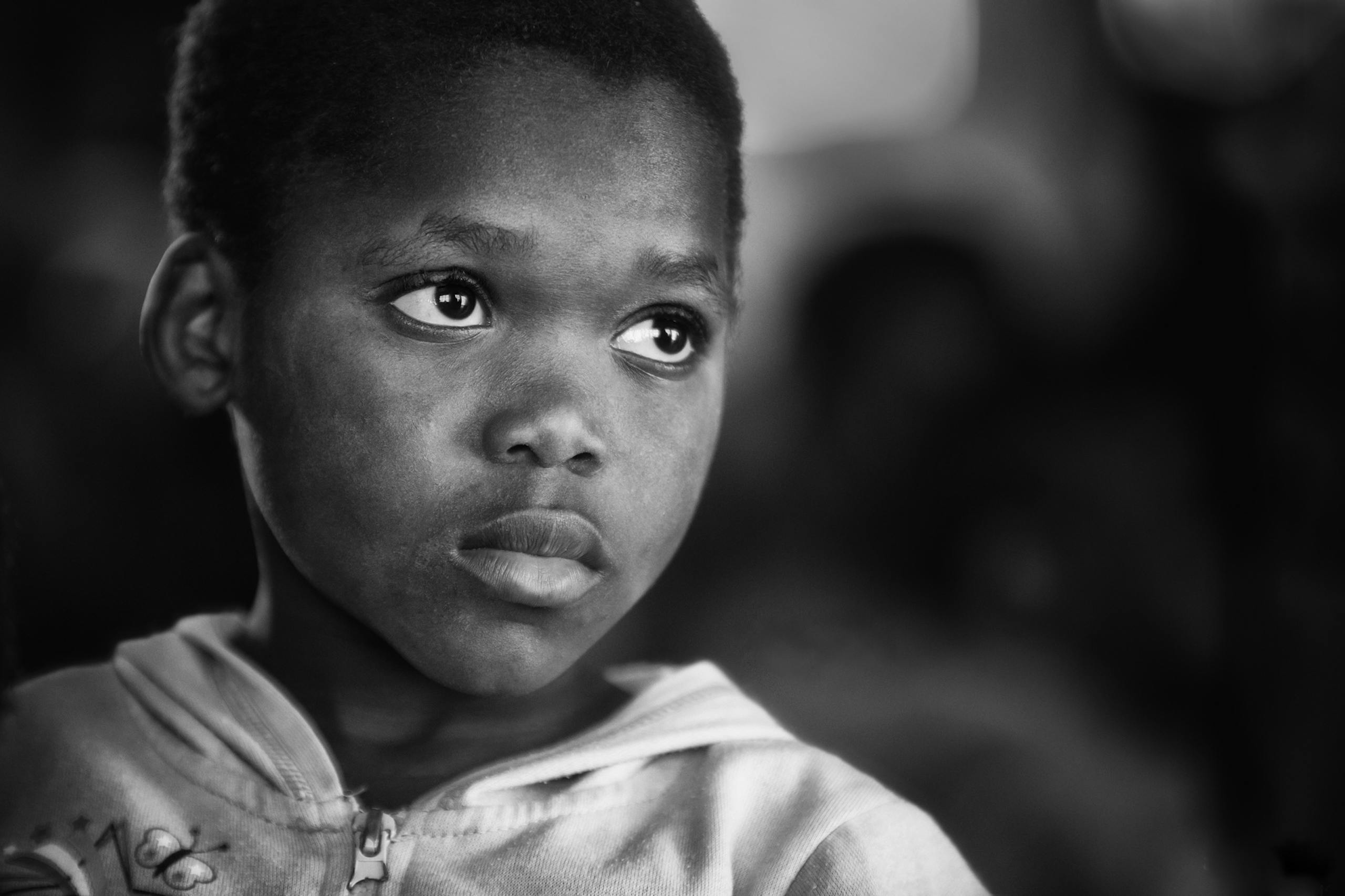 Grayscale Photograph of Boy